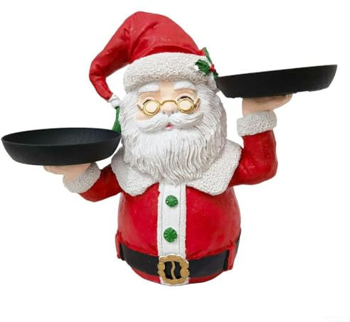 Hasaller Vassoio natalizio con Babbo Natale, decorazione per feste di Natale (Babbo Natale)