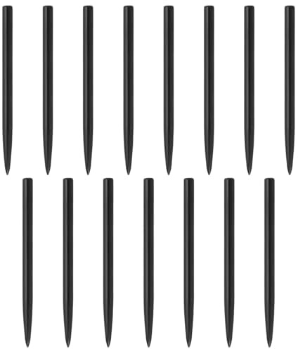 EMSea 15 Stück Dartspitzen 2,3 Mm Dart-Ersatzspitzen Vernickeltes Eisen Glatte Ersatzspitzen Metall-Dartspitzen Zum Gleiten Ersatz-Dartspitzen Schwarz