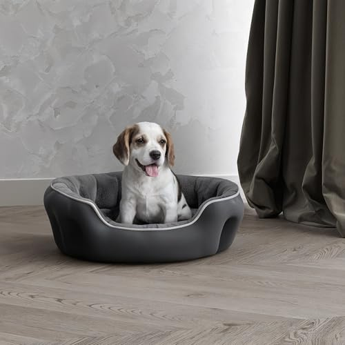 Italian Bed Linen Bett für Hunde und Katzen COCCOLE, Hellgrau, 48x42x16 cm