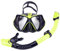 QIUYMGFG Buceo Máscara de Buceo con Kit de Snorkel para cámara Deportiva subacuática GoPro, Gafas de natación Profesionales antivaho y secas Kit de de Buceo(BlackYellow)
