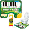 Kustimantu Töpfchen Klaviermatte, Toilettenklavier Musikmatte | Elektronischer Sound Teppich für Badezimmer | Musical Piano Keyboard Zeh tippt Töpfchen mit einem Rutsch-Rücken