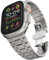 TWRQA Correa de acero inoxidable para Apple Watch Ultra 2 Band 49 mm 45 mm 44 mm 42 mm, correa de metal con cierre plegable para Apple Watch Series 9 8 7 6 5 4 3 2 1 Ultra/Ultra 2 Men(AP-Titanium)