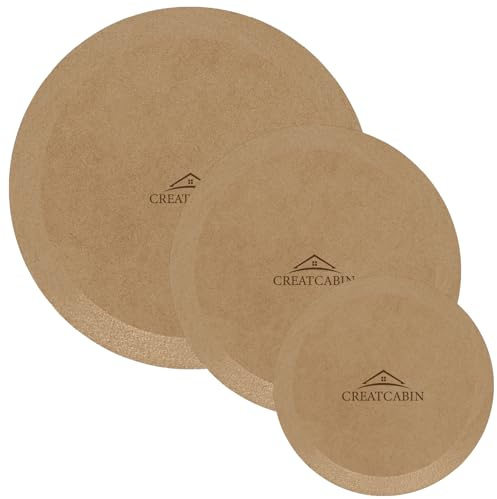 CREATCABIN 3 Pcs Round Pottery Molds Ceramics Plate Forming Molds 3 Size Wooden Pottery Forms Clay Pottery Molding Tools MDF Ceramics Dish Plate Slump Mold for Handbuilding Plates DIY Craft Supplies