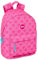 safta BARBIE CORAZONES - Sac à dos pour ordinateur portable 14,1, idéal pour les jeunes de différents âges, confortable et polyvalent, qualité et résistance, 31 x 16 x 41 cm, rose, M, Décontracté