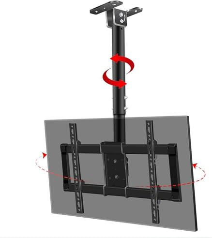 Full Motion 360° Rotation Tilting Ceiling TV Mount Stand - Tv Wall Mount,For 43-65 Inch TVs,For Multi-media Classrooms/Conference Halls/Home/Training Room,Easy To Inctall