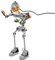 Robot-Gitarren-Schreibtischlampe – Verstellbare Metallrohrlampe mit Gitarren-Requisite, Cyberpunk-Steampunk-Dekor, Musikliebhaber, Spieler und Männer
