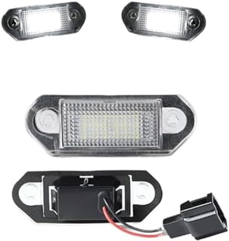 Yurefax 1 Pair LED Car License Number Plate Light Lamp Bulbs Auto Illumination Licence Plate Parts, for VW, for Golf, MK3, for Skoda, for Octavia, I LED Rear Taillight License Plate Light