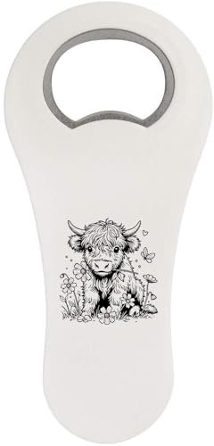 'Baby Highland Cow' Bottle Opener Fridge Magnet (BO00088825)
