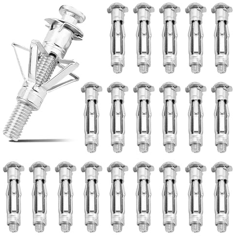 20 tacos M8 x 52 para paneles de yeso hueco, para 3-20 mm, fijación de objetos ligeros, tacos de expansión para paredes huecas, ladrillos huecos, paneles de yeso hueco (M8 x 52 mm)