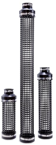 HAPPYKOI Ansaugrohr Pumpen Korb Set Ø110 mm x Reduzierung Ø63 mm - Länge: 57 cm/Schwarz | Filtersiebrohr Gitterrohr Siebrohr für Teichbau, Filterkammer, Biokammer, Pumpenschutz - Koi & Teich