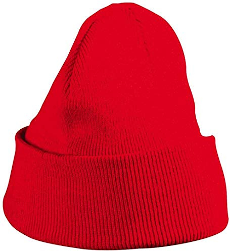 MB CAPSHerren Strickmütze Rot Rot