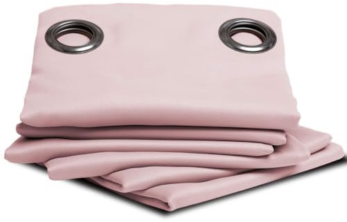 Moondream Vorhang Blickdicht Uni Altrosa Ton Pink 260 x 145 cm