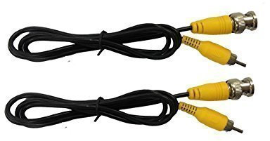 Security-01 2 paquetes de 1 metro BNC a RCA cable de vídeo conector para cámara CCTV de DVR a TV