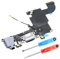 MMOBIEL Connettore Dock Compatibile con iPhone 6s 2015 - Presa di Ricarica Cavo Flessibile - Audio Jack/Microfono/Antenna di Ricambio - Incl. Cacciaviti - Grigio