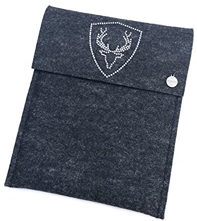 zigbaxx Tablet Hülle PLATZHIRSCH Case Sleeve Filz u.a. für iPad 9.7, iPad Pro 9,7/10,5/11 Zoll (2018), iPad mini 2/3/4, iPad Air, 100% Wollfilz pink schwarz beige grau braun - Geschenk Weihnachten