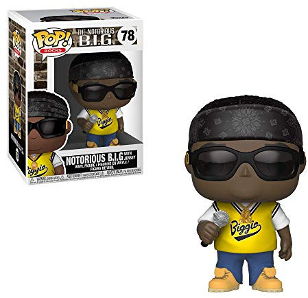 Funko Pop! Vinyl: Rocks: Notorious BIG B.I.G. Jersey - Biggie - Figurine en Vinyle à Collectionner - Idée de Cadeau - Produits Officiels - Jouets pour Les Enfants et Adultes - Music Fans