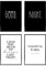 Heimlich® Premium Poster Set OHNE Bilderrahmen | 4 x DIN A4 - ca. 21x30 | Stilvolle Poster Collagen mit passenden Motiven als Wandbilder Wohnzimmer » Good Night «