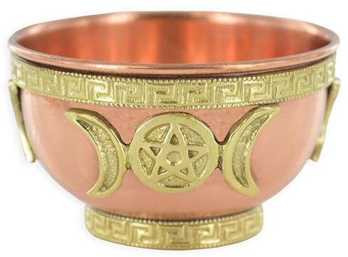 Fiesta Studios Triple Moon Kleine Kupferschale - Art Deco, Bronze, Kingdom - 150g, Wicca-Schale, Schale, Schüssel - 2970791031, 3179790031