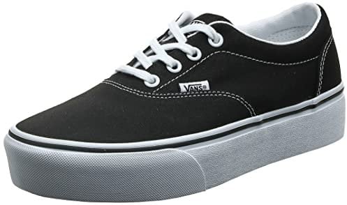 Vans Damen Doheny Platform Sneaker, Canvas Black White, 41 EU