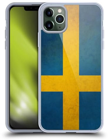 Head Case Designs Sweden Swedish Sverige Flag Vintage Fahnen Gel Handyhülle Hülle [Militärischer Schutzgrad] Kompatibel mit Apple iPhone 11 Pro Max