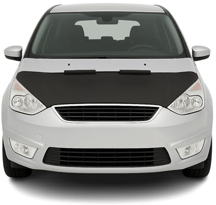 OMAC Haubenbra Halb für Ford Galaxy II 2010-2015 FL Vinyl Schwarz | Steinschlagschutz, fahrzeugspezifisches Design, Car Bonnet Bra