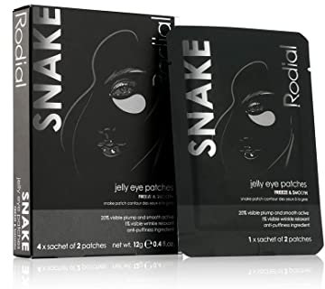 Rodial Patchs Yeux Jelly Syn-ake Tripeptide (Boîte de 4), Effet Raffermissant et Lissant, Formule Anti-Poches pour le Contour des Yeux, Améliore l'Élasticité de la Peau