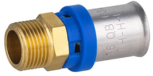 Raccord Multicouche à Sertir Multi profils TH-H-U diamètre Ø16 mm - à visser Mâle 12x17 (3/8) - Norme NF 545 pour réseau d'eau potable et chauffage NOYON & THIEBAULT