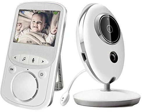 Moniteur pour bébé, Moniteur Audio sans Fil LCD pour bébé Radio Nanny Music Intercom IR 24H Caméra bébé Portable, Vision Nocturne et Moniteur Thermique, Caméra de Surveillance intérieure