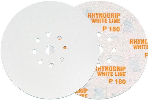 INDASA WhiteLine Schleifscheiben 50 Stück P40 Ø 225mm 8+1 Loch Klett Exzenter Schleifpapier KFZ Lack