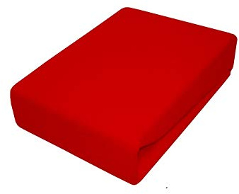 Spannbettlaken Kinderbett Jersey 60x120 70x140 80x160 Top Qualität Hohe Gewicht 180g/m2 (80x160, Rot)