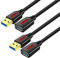 USB 3.0 Extension Cable 0.5M,High Speed USB 3.0 A Male to A Female Extension Cord for Data Transfer USB Flash Drive, Keyboard, Mouse, Playstation, Xbox, Card Reader, Printer etc(50cm,2 Pack)