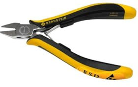 BERNSTEIN CLASSICline ESD-Seitenschneider mit schlankem, spitzem Kopf und flach-abgesetzter Schneide | Ideal für präzises Schneiden