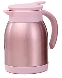 BAIYA Edelstahl Thermoskanne,Teekanne,Kaffeekanne,Isolierkanne,for Kaffee,Milch,Tee,Saft (Pink,600ML)