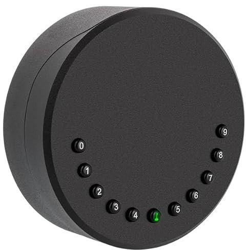 Batilec - Boîte à clés intelligente, connectée et sécurisée avec code PIN, Gris, Noir