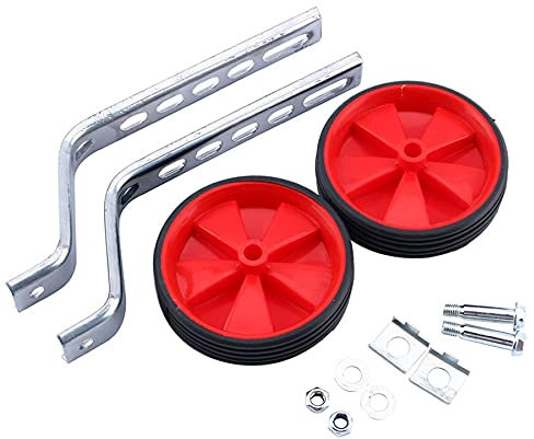 Laxzo® Bicycle Training Wheels for Kids - Universal Easy Fit Bike Stabilizers for 12, 14, 16, 18, 20 inch Kids' Single Speed Bike