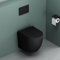 Mai & Mai Rimless Wall-Mounted Toilet Pan with Soft Close Toilet Seat | Matt Black | 37x49x36cm | Wall-Mounted WC Easy Clean | Aachen179