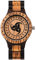 YCYR Herren Wikinger Bambus Holzuhr, Nordische Mythologie Rune Doppelte Farbabstimmung Vintage Handgemachte Quarzuhren Schmuck Geschenk mit Einstellbar Gurt,Horn of Odin