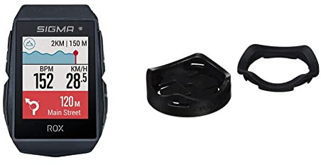 SIGMA SPORT Unisex – Erwachsene Computer ROX 11.0 EVO GPS SCHWARZ, BLAU, 57817 & Zubehör, GPS Halterung