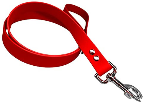 Hundeleine aus BioThane, Breite 25 mm (rot)