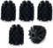WAVEWO Cabezal de escobilla de baño, 5×Cabezas de escobilla de baño de Repuesto,Más asequible,7 * 7 * 9 cm,Negro