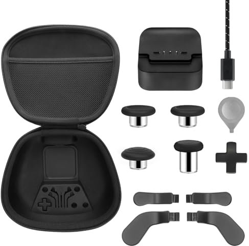 Complete Component Pack for Xbox Elite Controller Series 2 - Accessories Includes 1 Carrying Case, 1 Charging Dock, 4 Thumbsticks, 4 Paddles and 1 Adjustment Tool
