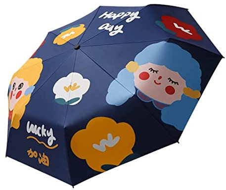 Schirm Regenschirm Sturmfest Manueller Klappschirm, Sonnenschirm, Sonnenschirm, Sonnenschirm, Super-Uv-Schutz, Zusammenklappbar, Regen Und Regen, Doppelter Verwendungszweck Regenschirme Sturmfest