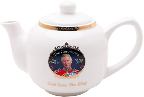 Toyland® Teekanne zur Krönung von König Karl III. – His Majesty The King Keepsakes – Britische Souvenirs