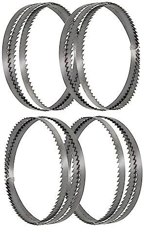 Sankuai 4 Stück Bandsägeblatt 1400 x 10 x 0.5 x 6zpz , Bandsägeblätter Für 8”Bandsäge, Hartholz/Brennholz/Sperrholz/Ne-Metall/Kunstoff