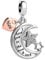 KunBead Jewelry Nan I Love You to the Moon and Back Star Dangle Charm Rose Gold Heart Birthday Charms Compatible with Pandora Bracelets Necklace