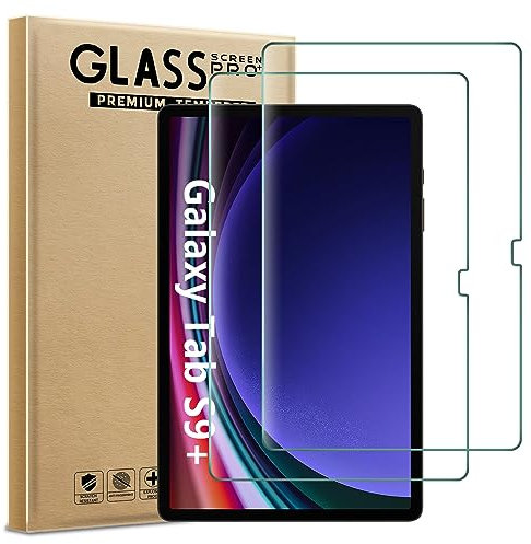 AOKUMA Protector de Pantalla para Samsung Galaxy Tab S10 Plus/S9 Plus, [2 Unidades] Cristal Templado para Samsung Tab S10 + Fácil Instalación, Vidrio templado 9H,Sin Burbujas, Alta Definicion
