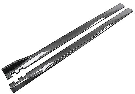 JuNipi Auto Kohlefaser Seitenschweller Verlängerungskörper-Schürzen Kit, für BMW 4 Series 5 Series F32 G22 F36 F33 G23 G26 E60 F10 G30 F07 F11-Seiten Splitterplatte Lippenschutz Kratzfest,A-2.2M