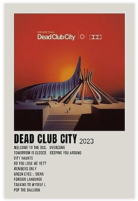 TONFON Nothing But Thieves – Dead Club City 2023 Musikalbum Cover Poster Leinwand Poster Schlafzimmer Dekor Sport Landschaft Büro Zimmer Dekor Geschenk ungerahmt 30 x 45 cm