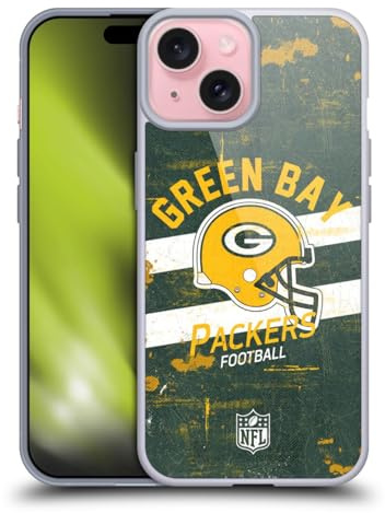 Head Case Designs Offizielle NFL Helm Verzweifelt Green Bay Packers Logo Art Gelhülle [Militärischer Schutzgrad] Kompatibel Mit Apple iPhone 15 Und Kompatibel Mit MagSafe