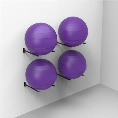HACSYP Gymnastikball-Aufbewahrung, Stahl-Yoga-Ball-Rahmen, 1/2/4 Stück Ball-Aufbewahrungsregal, Yoga-Ball mit Durchmesser (Size : 4 Pcs)